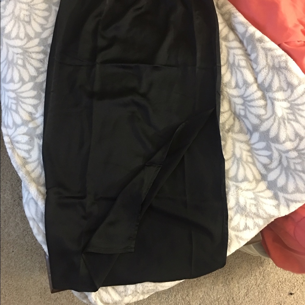 NWT Missguided Satin Midi Skirt with Slit